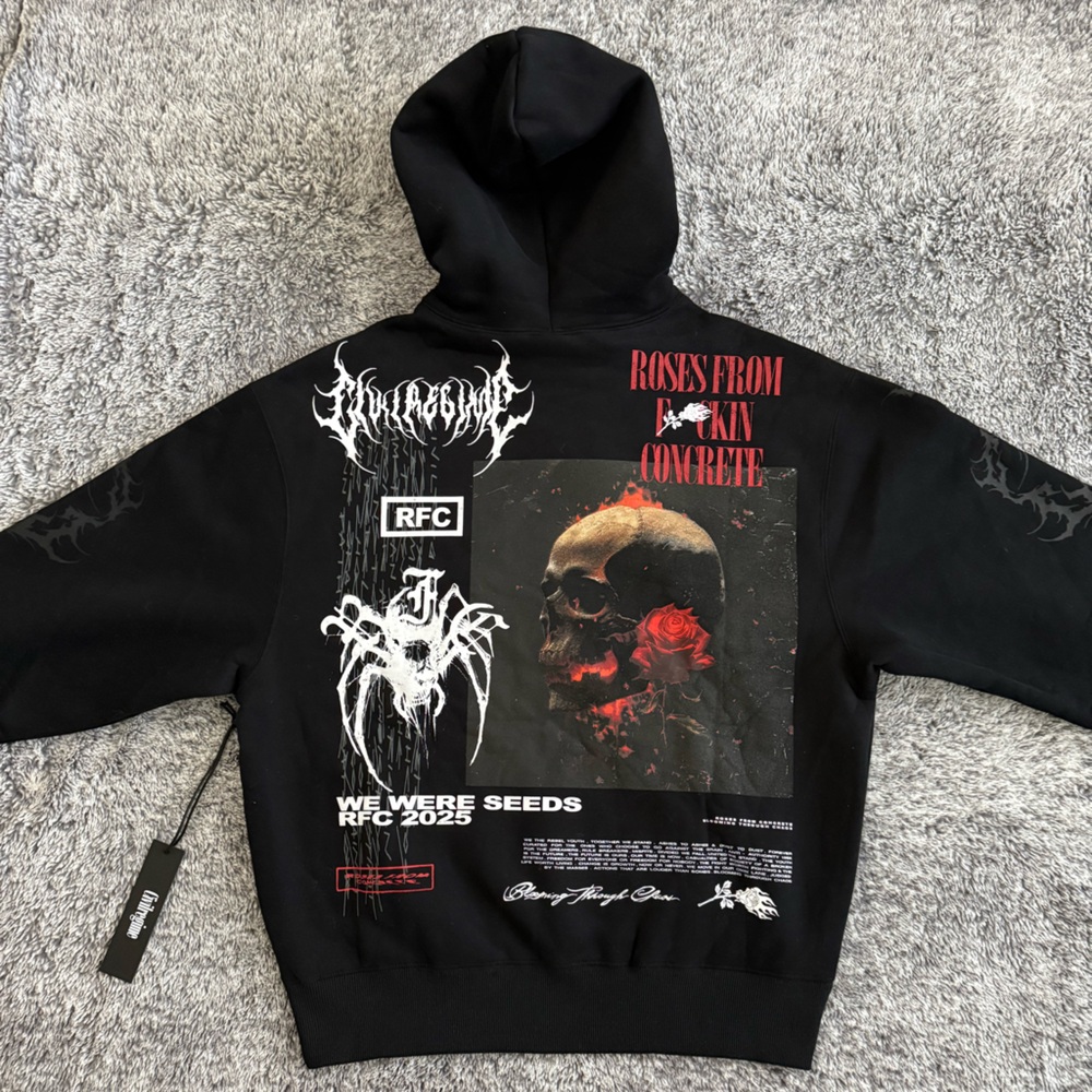 Men’s Civil Regime CURSED Hoodie, Size Medium, NWT